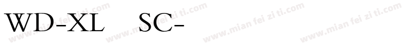 WD-XL滑油字 SC字体转换